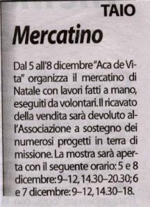 2004-12-05 00:00:00 - Mercatino -  - Vita Trentina